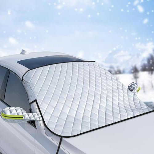ZYAURA Voiture Films de Protection Antigel pour Peugeot 107,Protection Pare Brise Hiver Bache Pare Brise Contre Le Gel Neige Produits pour l'hiver,B