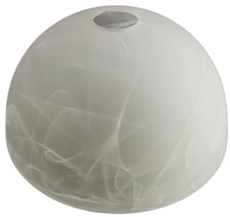 Lampenschirm Glas Ersatzglas rund Ø 25cm für Hängelampe E27 – Brava II Glasschirm Ersatzschirm für Pendelleuchte, Deckenlampe & LED Leuchte – Lampenglas Vintage/Modern Ersatz