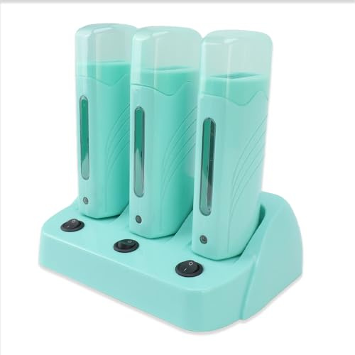 3-in-1-Wachsset, Wachswärmer für Unabhängige Schalter, Heißschmelz-Hartwachswärmer für Haarentfernung, Einfaches Tragen, Augenbrauen, Bikini, Beine, Gesicht, Brasilianisches