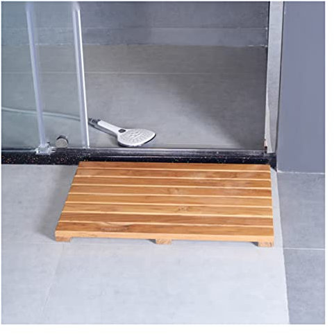 Tappetino per Doccia Antiscivolo,Piatto Doccia in Legno,Tappetini da Bagno in Legno, Tappetino per Box Doccia Antiscivolo per Bagno Vasca da Bagno Spa Giardino Casa Personalizzabile,40X70Cm/16X28In/70