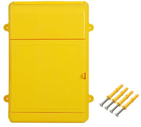 Folpus Boîte Aux Lettres Murale Design Contemporain, Solution de Stockage Pratique, JAUNE
