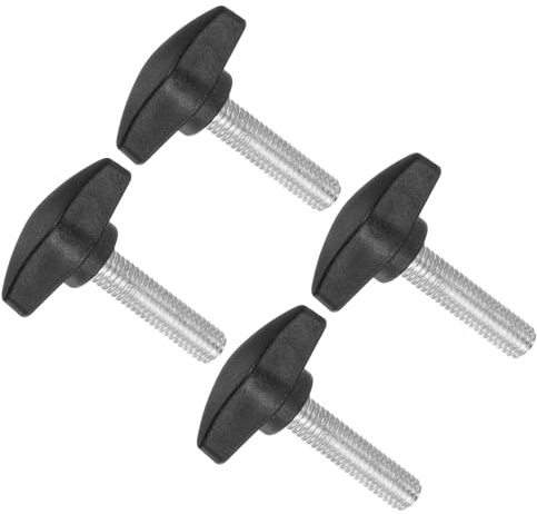 CoCud Boutons Poignée En T, Vis À Ailettes M8 x 30mm Filetage Mâle, Poignée De Serrage En T En Plastique Tige Filetée Boutons À Main, (Applications: pour Machinery Lathes), 4-Pièces