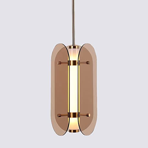 MMRTDJDR Nordic Arch Pendant Lamp Postmodern Luxury Restaurant Creative Glass Pendant Light Bedroom Bedside Small Chandelier Personality Coffee Table Ceiling Hanging Lamp Auspicious clouds