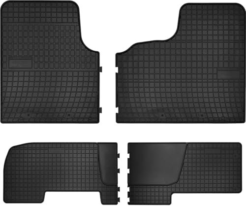 Wielganizator SolidPRO Gummimatten passend für Renault Trafic III (2014-) | Qualität: Premium - Genaue Passform, rutschfest 5-teilig Fußmatten- Schwarz