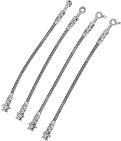 VekAuto 4 Piezas Kit De Mangueras De Línea De Frenos Extendidas Delanteras Y Traseras Para Nissan Patrol GQ Y60 1988-1997 Manguera De Frenos Trenzada Para Ford Maverick 1988-1994