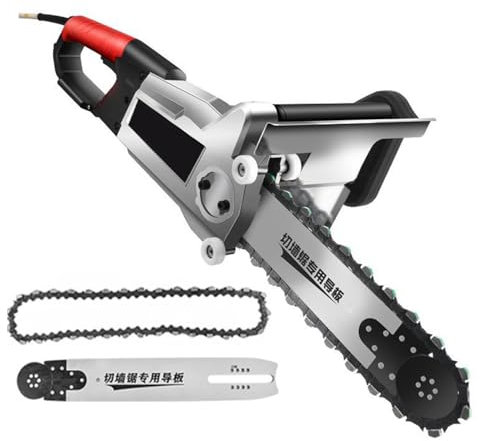 Motosega per cemento senza spazzole, tagliamuri con motosega elettrica portatile, tagliamuri con catena diamantata, con abbattimento polveri ad acqua, per granito e cemento armato,Single Chain-480