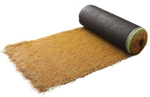 Rollos de techo de paja artificial de palmera estilo mexicano, hierba de cabaña tiki, rodapié, techo, hierba de bar tiki, persianas de pato, hierba para techo de paja, ancho 50 cm (1 x 10 m)
