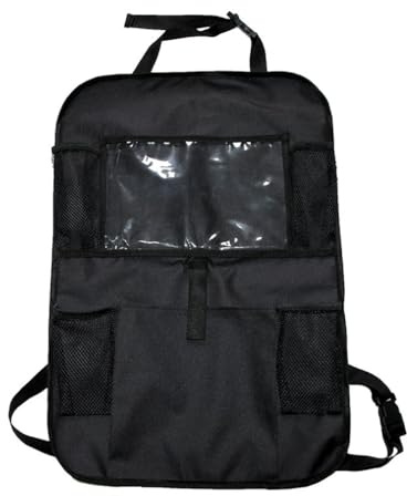 Qiantull Organizer per sedile auto, protezione per lo schienale dell'auto, impermeabile, per sedili posteriori dell'auto, organizer per sedili dell'auto, in tessuto Oxford, multi tasca, organizer per