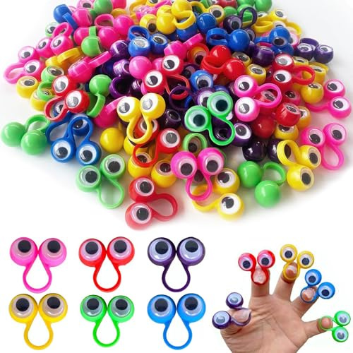 VIDSTW 100 Piezas Colores Títere de Dedo con Forma de Ojo 2,3 x 2,4 x 1,2 CM Juguetes para los Dedos con los Ojos Sin Rebabas Regalitos Cumpleaños Invitados Niños Juguetes Educativos