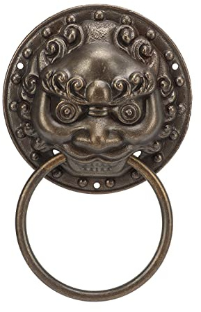 LOCADENCE Door Knocker, Retro Brass Beast Head Gate Knocker Handle Pull, Antique Door Pull Rings for Window, Cabinets, Wooden Boxes, Home Furniture