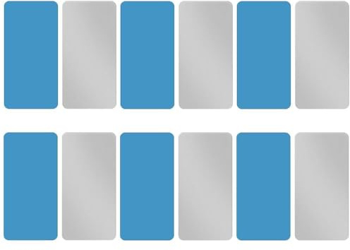 Replacement Magnetic Strips,12PCS 2.36 X 1.18 Inches with Adhesive Backing