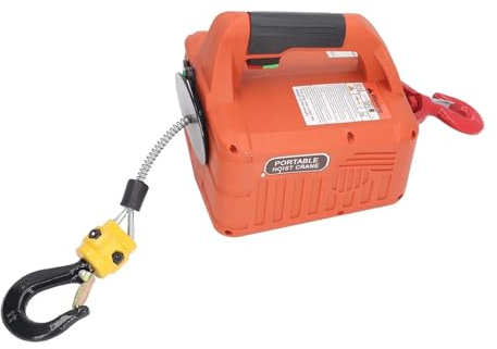 Elektrische Hubwinde, Tragbarer elektrischer Hebezeug, verschleißfest, Tragfähigkeit 500 kg, elektrische Winde, maximale Hubhöhe 7,6 m, for Lagerhallen für Garage, Fabrik, Lager