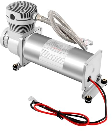 12V Luftkompressor 200-300W Bärbar Luftkompressor-Set 200 PSI 100% ED 50L/min 72dB med snabbkoppling för bildäck, motorcykeldäck & tryckluftsverktyg