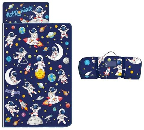 decalsweet Schlafsack Kinder, Faltbare Kinderschlafsack 150×60cm | mit Reißverschluss und Decke,Schlafsack mit Kissen Abnehmbar,Leicht Reinigen,Outdoor Indoor Camping,für Mädchen Jungen