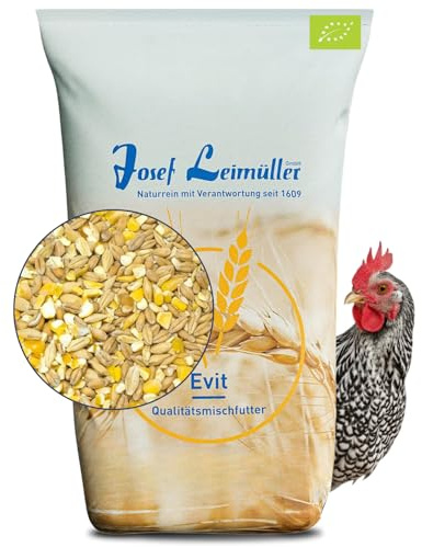 Leimüller Bio Hühnerfutter Müsli 25 kg Hühner Legehennen Geflügel Eier | Bio-Legehennenfutter, Gentechnikfrei, Bio-Zertifiziert, Österreich