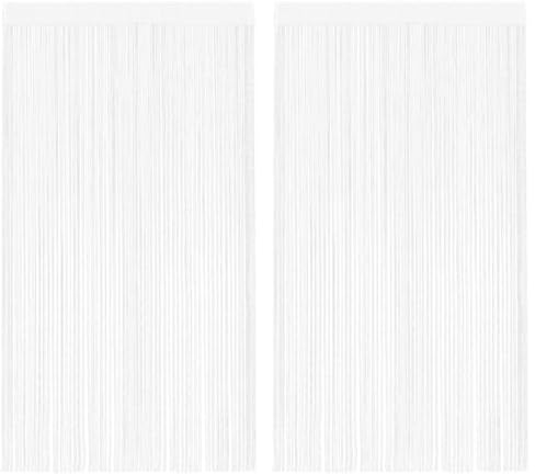 vidaXL Fadenvorhänge 2 STK. 140 x 250 cm Weiß