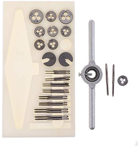 Tubayia 31pcs Gewindeschneidsatz Gewindebohrer Werkzeug Set für Autoreparatur und Maschine