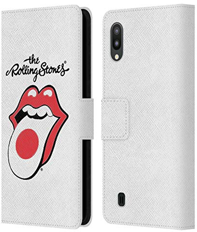 Head Case Designs Officially Licensed The Rolling Stones Japan International Licks 1 Leather Wallet Case Compatible with Samsung Galaxy M10 (2019)