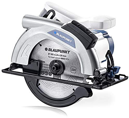 BLAUPUNKT CZ3000 - Sierra Circular de mano - Sierra electrica madera 1300W Motor I 4800rpm I Guia sierra circular con cuchilla 185mm I Profundidad de Corte 65mm I Guía Láser