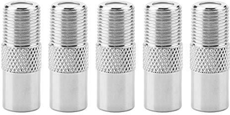 Confezione 5 F femmina a PAL maschio 9, 5 mm TV satellitare Connettore antenna coassiale RF Prolunga cavo di rame professionale Adattatore coassiale standard