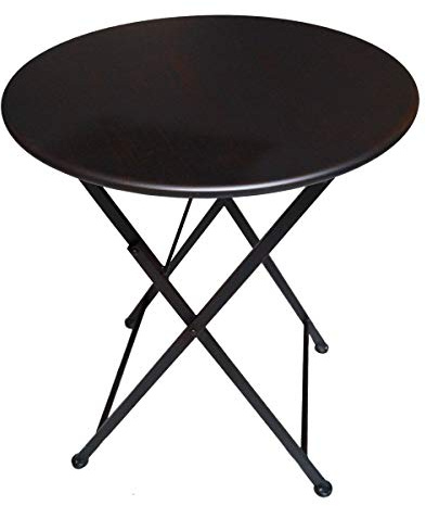 PrimoLiving Gartentisch aus Metall Balkontisch Klapptisch P-12512 klappbar Dunkelbraun