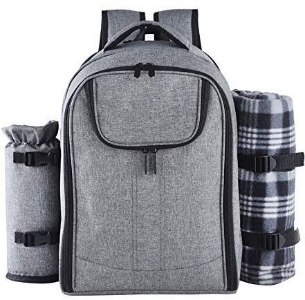 Multifunktionale Picknicktasche, Tragbare Isolationstasche Für Den Außenbereich, Picknicktasche Mit Großer Kapazität Für Vier Personen,kühltasche Isolierte Korbflaschenhalterdecke