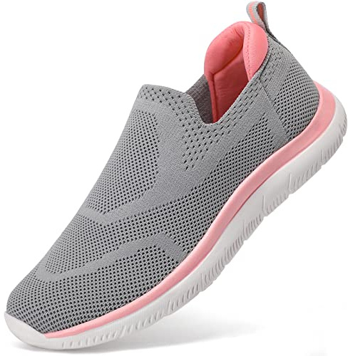 HKR - Zapatillas de deporte para mujer, zapatillas de malla para correr, andar, jugar a tenis o utilizar en enfermería