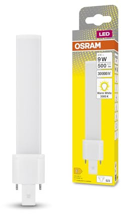 OSRAM Lampada DULUX S9 LED per base G23, 4 watt, 500 lumen, bianco caldo (3000K), sostituzione della tradizionale lampada Dulux 9W