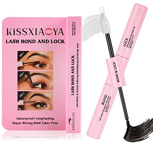 Lash Bond and Seal, Cluster Eyelash Glue for Individual Cluster DIY Eyelash Extensions, Super Strong Hold Cluster Lash Adhesive, Waterproof, Latex Free, Mascara Wand Glue (Lash Bond and Seal)