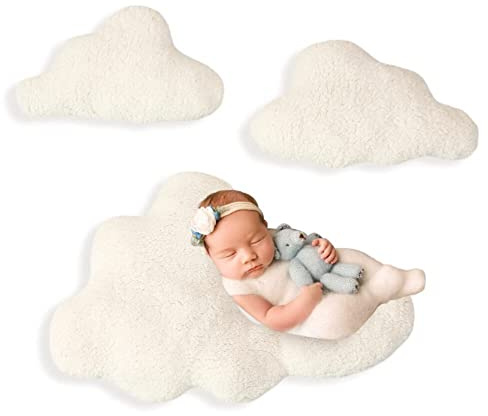 LICHENGTAI Newborn Baby Photography Props 3D Clouds Posing Pillow Boys Girls Photoshoot Set Background Photo Accessories for 0-12 Months for Perfect Picture