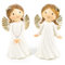 Logbuch-Verlag Pack de 2 Figuras de ángel de la Guarda decoración 9 cm - ángeles Figura decoración niñas decoración de los ángeles