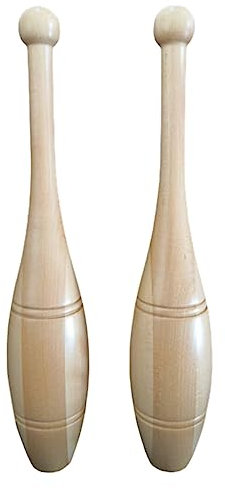 Mazze Indiane in Legno 2lb/3lb/4lb Coppia, Allenamento per Tutto Il Corpo/Allenamento per la Forza Clubbell, Attrezzatura da Palestra Domestica, Fitness per Donne e Uomini