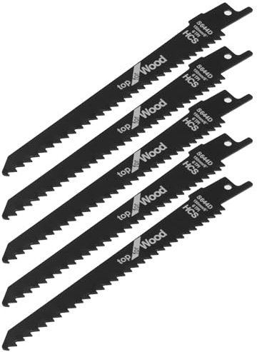 OTOTEC 5 lame HCS 6TPI per sega alternativa, compatibili con Parkside, dispositivo combinato 4 in 1, per tagliare legno, legno, plastica, ecc