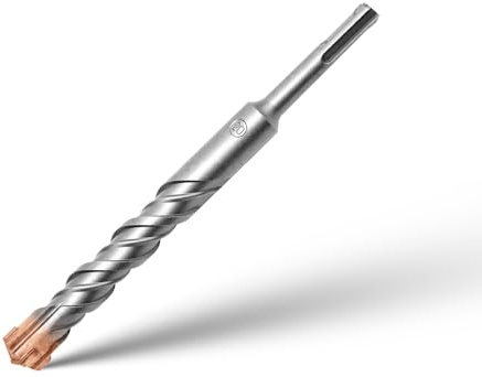SDS Plus Hammer Drill Bits 20mm x 200mm Cross Drill Bits 4 Cutter Carbide Head Hammer Bit Tungsten Carbide Tip Rotary Impact Masonry Bit for Masonry, Stone, Concrete, Brick, Tiles