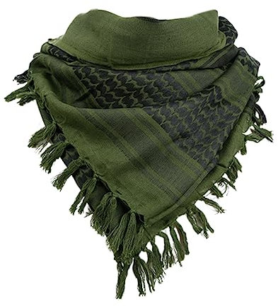 WRITWAA Militaer Schal Unisex Quadratisch Halsausschnitt Taktischer Wickel Fuer Outdoor Gruen Arabischer Schal Halstuch Palastina