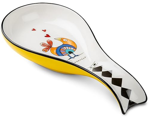 Egan Poggiamestoli Collezione Cocoricò. Oggetto Realizzato in Legno - Ceramica Giallo. Dimensione: 21x10 cm. La referenza è 228066