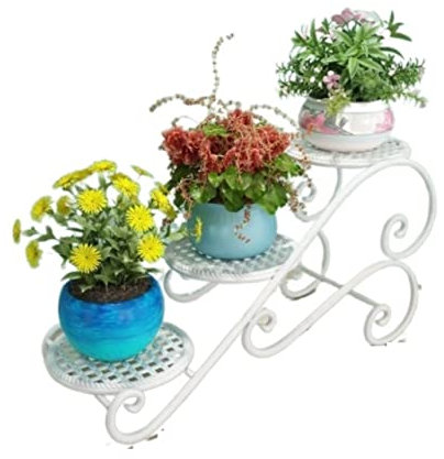 DDNGEJ Pflanzenregal Pflanzenständer Blumenständer Schmiedeeisen Boden Blumenständer Moderner Pflanzenständer Wohnzimmer Schlafzimmer Balkon Dekoration Pflanzenregal Pflanzenregal