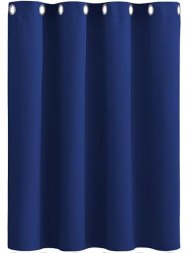 AMZYU Verdunklungsvorhänge Gardinen mit Ösen, 70 x 200 cm Schöner Weicher, Sichtschutz Dekoschal für Schlafzimmer, Blickdicht Waschbar Größe Und Farbe Wählbar, Dunkelblau