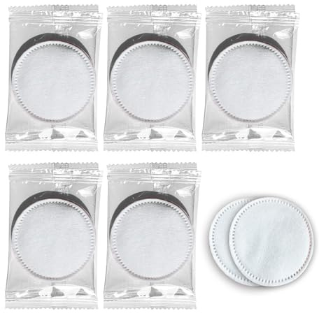 BEAGERUO 200 Cotton Pads, Individually Wrapped Cotton Rounds Travel Size, Makeup Remover Pads for Eye, Nail Polish, Face Cleansing Pads Hotel Amenities