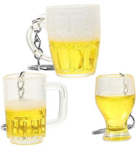 Bierbecher Schlüsselanhänger 3 Stück aus Legierung Abs, Oktoberfest Feier