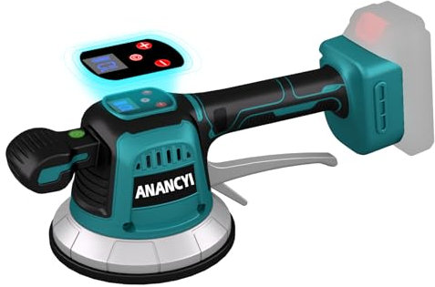 Fliesenleger Maschine für Makit 18V, Fliesenrüttler Fliesen Vibrator Mit 15cm Saugnapf 10 Gänge einstellbar 200kg Aufnahmekapazität Fliesen Fliesenleger Maschine für 47 zoll Fliesen (Ohne Akku)