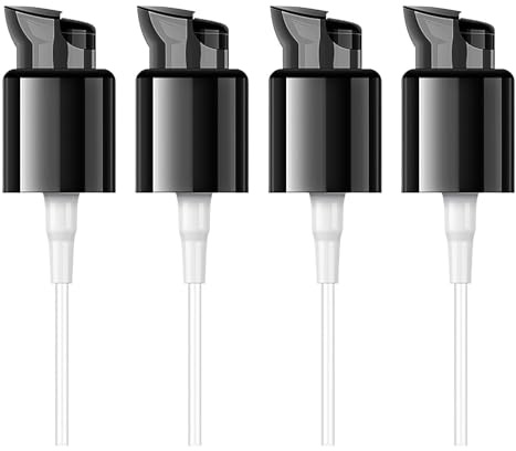 4pcs Replacement Foundation Pumps for MAC and Estee Lauder Double Wear, Dispenser Pump with Protective Cap and Pressure Head