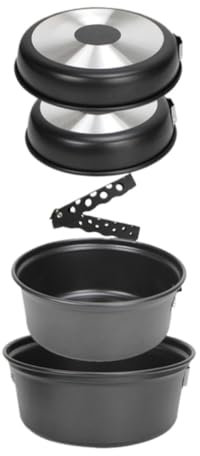 WUTIANBAO Popote Bivouac Pot De Cuisine De Camping en Plein Air, Pot De Décoction De Camp Sauvage Portable avec Ustensiles De Câble De Pique-Nique Casserole Camping