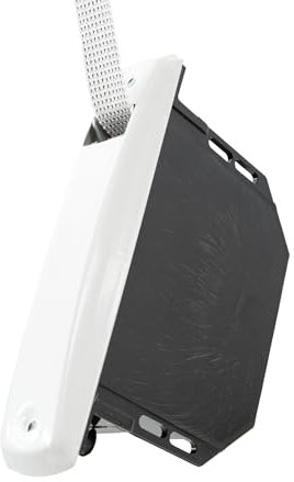 IdeaGenesis - Recogedor Persiana con Frente de Aluminio para empotrar en persianas enrollables interior. Enrollador persiana para embutir en obra. Sistema Universal Resistente (Blanco, cinta 18mm)