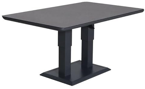 OUTLIV. Gartentisch Allround Aluminium-Glas, höhenverstellbar, wetterfest, 6 Personen, Kratzfest, 150x90 cm, anthrazit