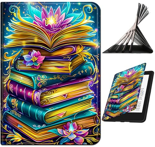 RWUTYTIUL Schutzhülle für Amazon Kindle Fire HD 8 & 8 Plus (12. / 10. Generation, 2024/2022/2020), stoßfest, intelligent, Multi-Winkel-Ansicht, Tablet-Hülle mit automatischer Sleep/Wake-Funktion
