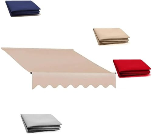 Tessuto Di Ricambio Per Tenda Da Sole Balcone 300x200/450x250/600x200cm Tendone Parasole In Tela, Telo Tela Da Sole Retrattile Per Patio Esterno Giardino, Tettoia Per Parasole(Camel,3x2m/10x6.5ft)