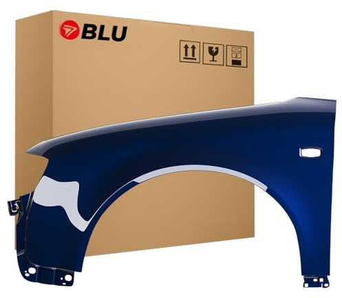 BLU Premium Kotflügel Passend für Audi A4 B6 LZ5J Links Blau | 2000-2004 | Vorderseite Vorne | Verzinkt & Lackiert | Einbaufertig