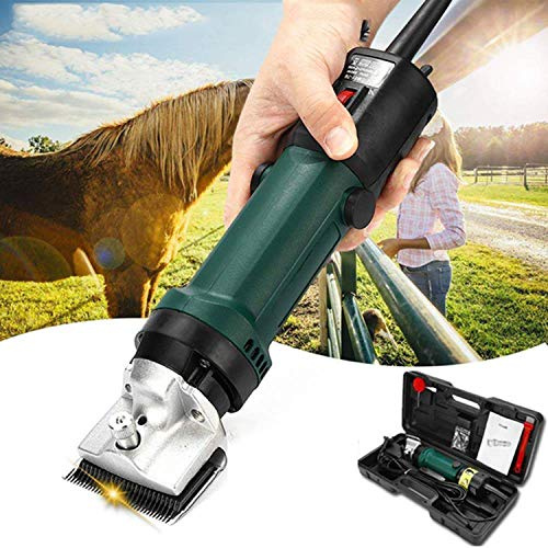 Tondeuse professionnelle pour chevaux et kit de toilettage – Tondeuse équine haute puissance pour pelages denses, tondeuse filaire pour animaux domestiques avec plusieurs vitesses, idéale pour chevaux
