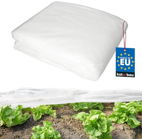 KOTARBAU® Tessuto non tessuto da giardino per piante, 1,6 x 5 m, protezione antigelo 17 g/m², PP bianco, per la crescita, per la primavera, per piante e piante